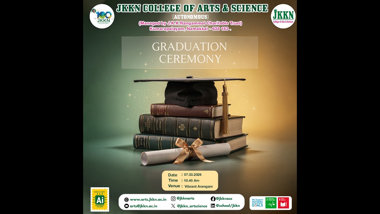🎓 JKKN Arts & Science Graduation Ceremony 2026 | LIVE Stream