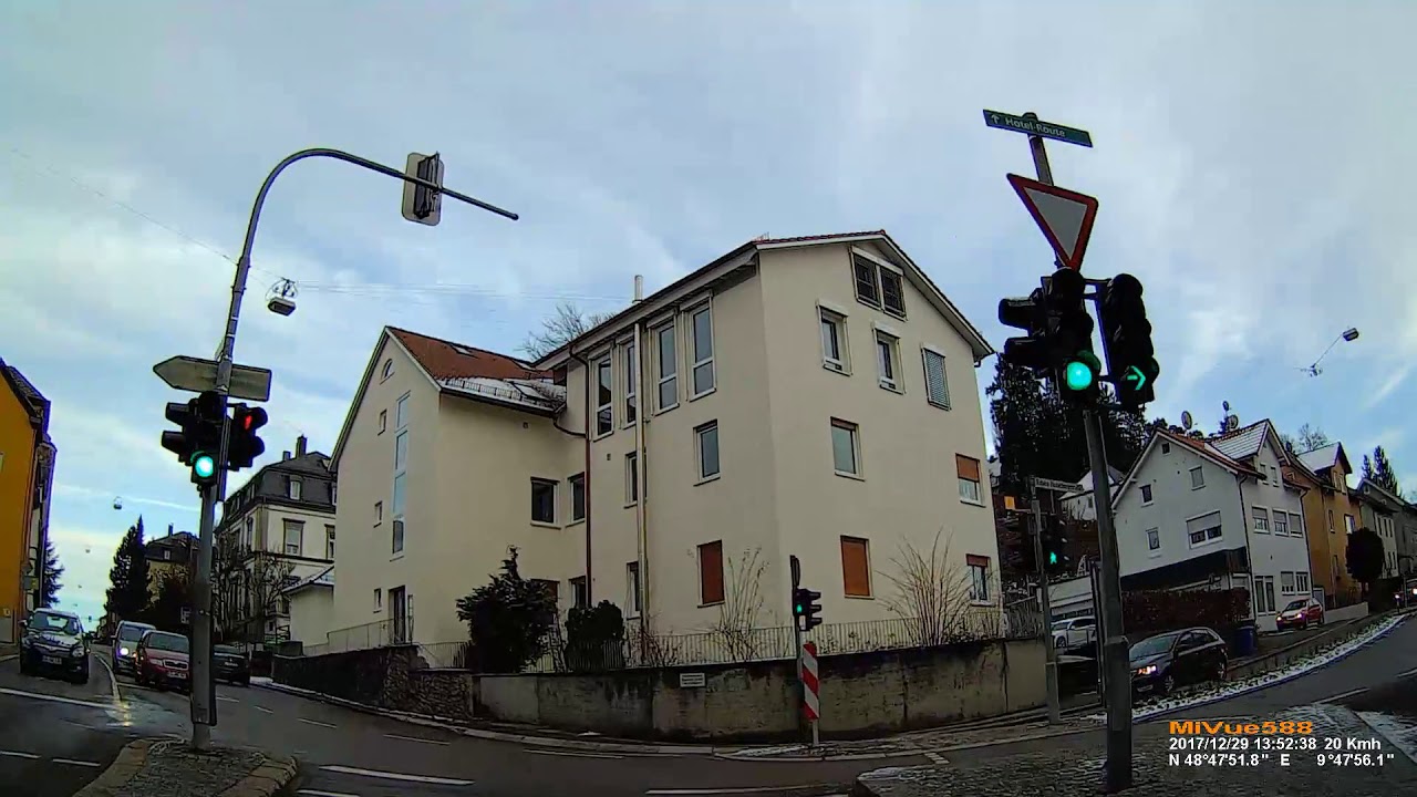 D: Große Kreisstadt Schwäbisch Gmünd. Ostalbkreis. Rundfahrt durch die Innenstadt. Dezember 2017