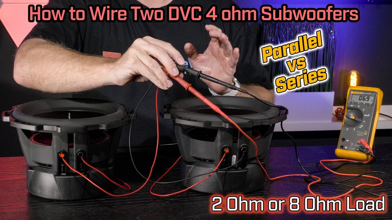 Wiring Two DVC 2 Ohm Subwoofers - 2 Ohm Parallel vs 8 Ohm Series Wiring