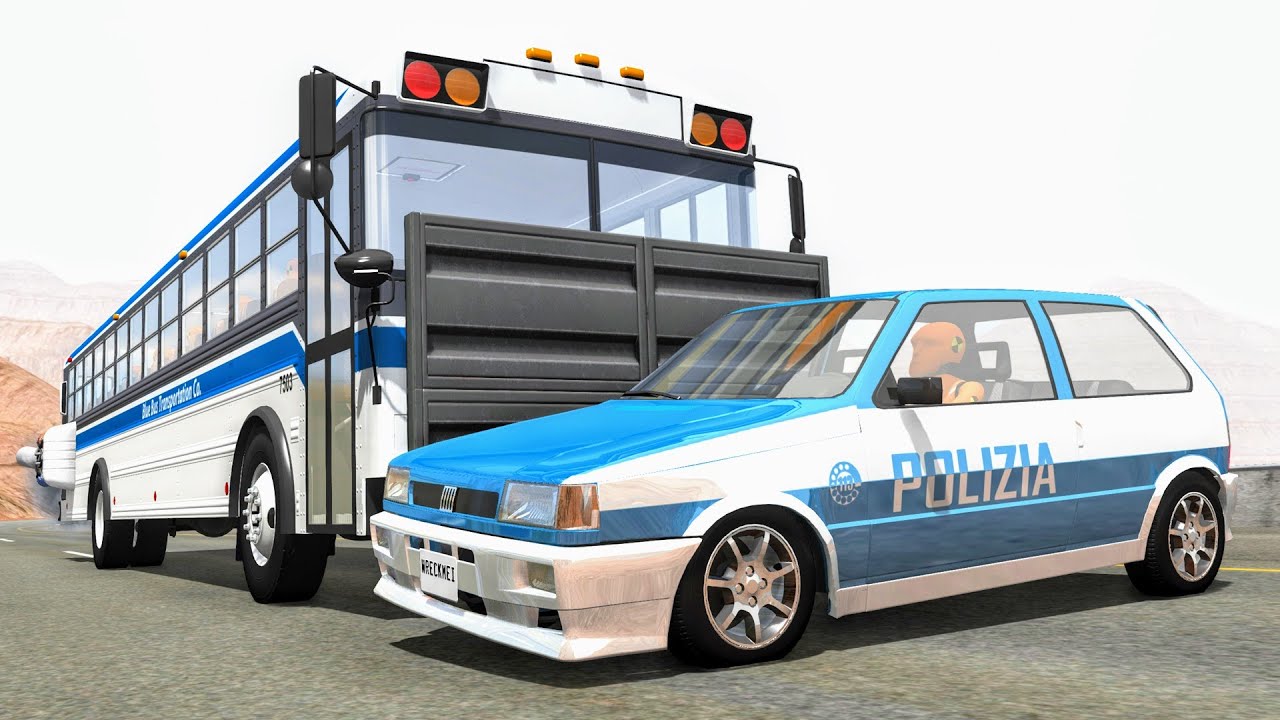 Crazy Police Chases #91 - BeamNG Drive Crashes