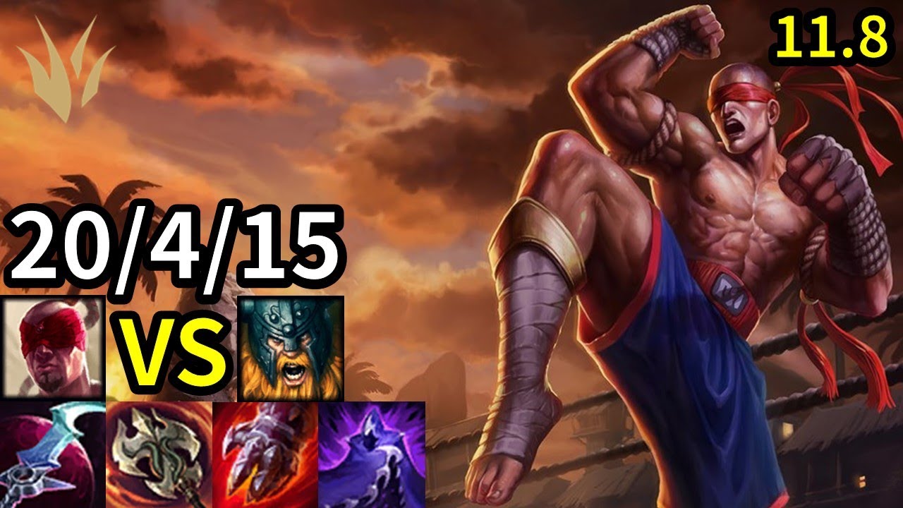 Lee Sin Jungle vs Olaf - KR Grandmaster | Patch 11.8