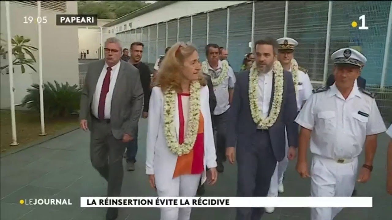 Visite officielle de Nicole Belloubet au Centre de détention de Tatutu