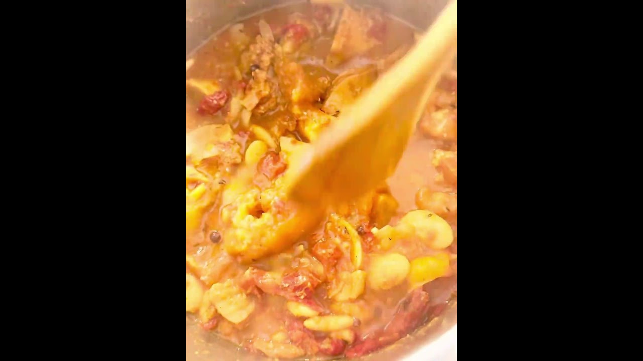 Tripe and butter beans with cow foot!! #cooking #food #recipe #fypシ゚viral