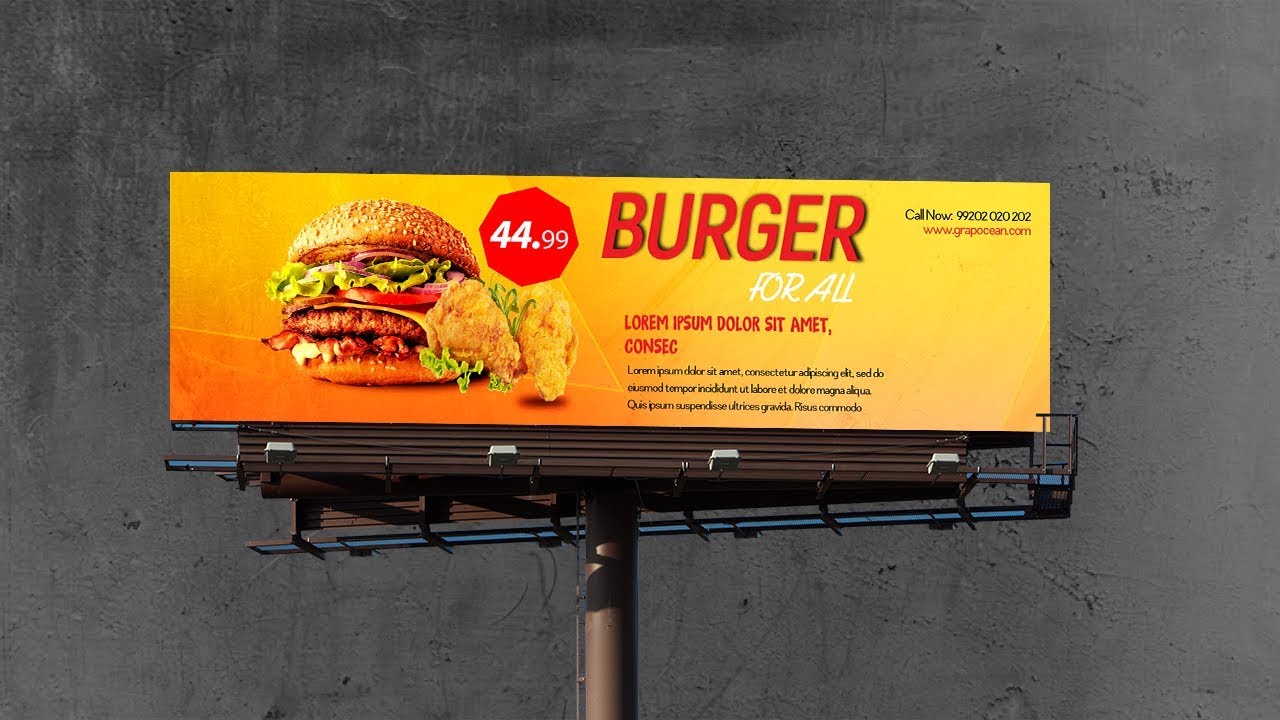 Billboard design in Photoshop | Advertising billboard