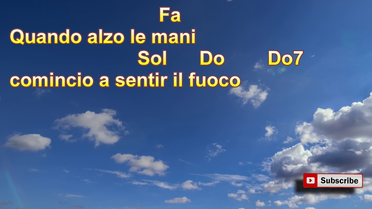 Alzo le mani (Accordi e testo) - Marcelo Rodriguez