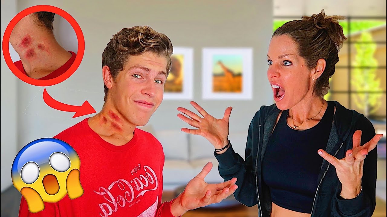 HICKEY PRANK ON MOM! (bad idea)