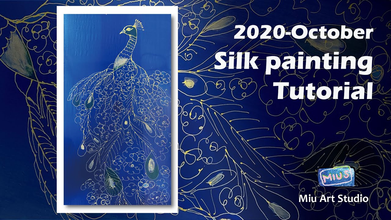 2020 October- Silk Painting - Important Tips  & Use gutta to sketch: Making a stunning silk scarf