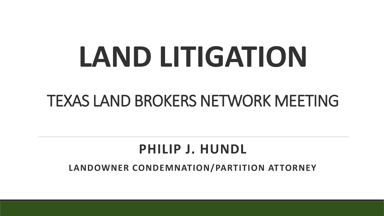 Land Partition   Kenney Land Broker Meeting Presentation
