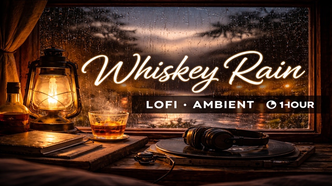 Whiskey Rain – Late Night Lofi & Ambient (1 Hour) | Midnight Static