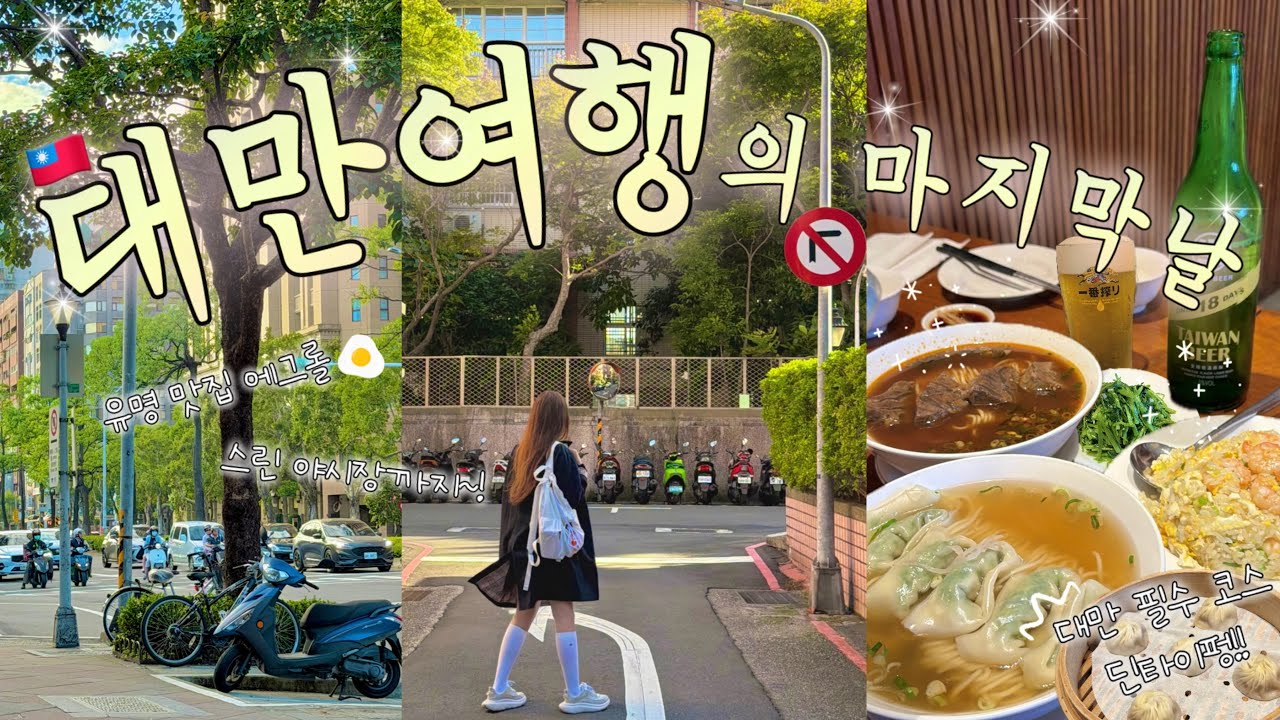 [日本字幕] 대만여행의 마지막날 VLOG🇹🇼✨｜대만 필수코스 딘타이펑🥟｜기절초풍맛 에그롤🐣｜스린 야시장 투어 왕자치즈감자🥔 먹으러!!