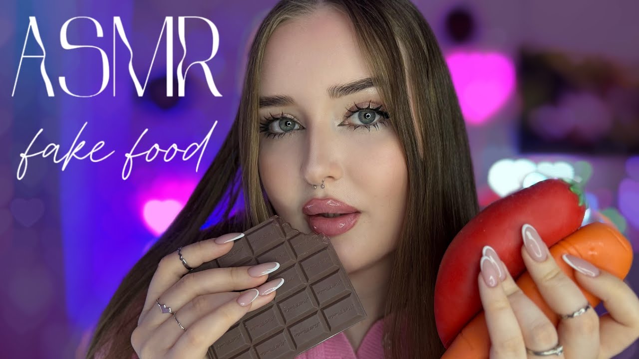 🍫 𝒜𝒮𝑀𝑅🥕Итинг фейковой еды^•^много ЗВУКОВ Р🤍Т🤍А~ 𝙵𝚊𝚔𝚎 𝚏𝚘𝚘𝚍