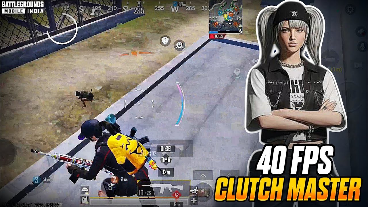 40 fps clutch master 🔥- BGMI 
