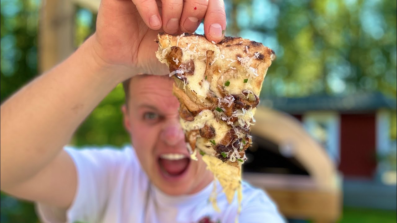 Kantarellpizza! Ostig kantarell-dröm!