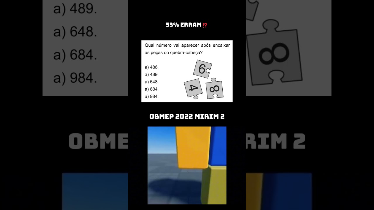 OBMEP 2022 mirim quest&atilde;o 01 n&iacute;vel 2 #obmep #matem&aacute;tica
