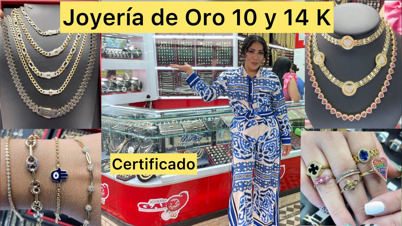 Mayoristas de Joyería de ORO 10k 14k en el centro de CDMX ✅😱 Joyería Gaby