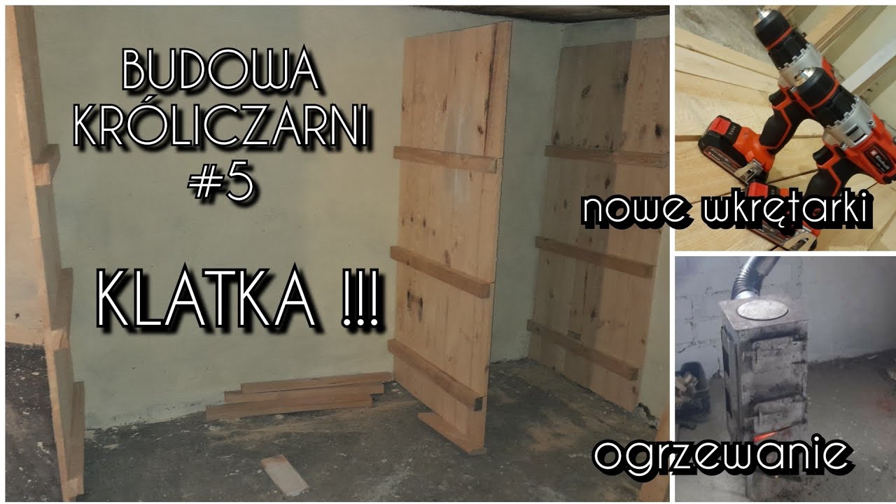 BUDOWA KRÓLICZARNI #5 • klatki dla królików • wkrętarki Einhell • ogrzewanie w króliczarni #hodowla