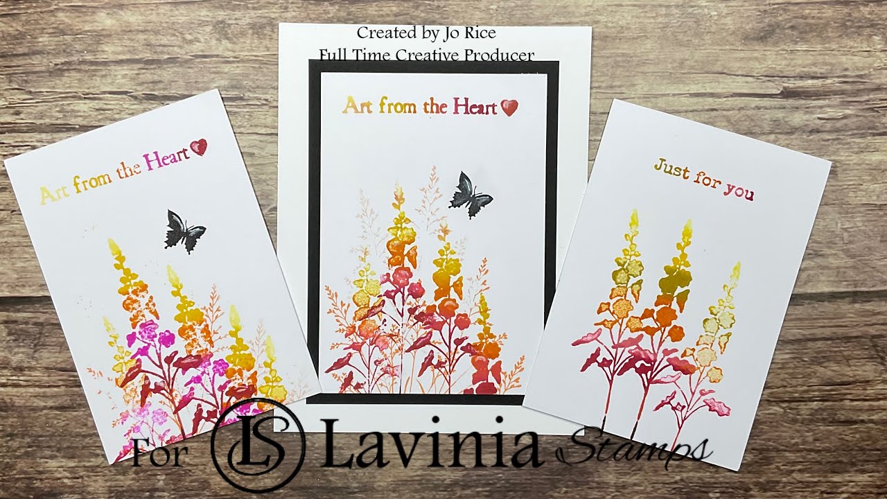 Красочное творение от Джо Райс #видеопоизготовлениюоткрыток #штампылавины #чернила