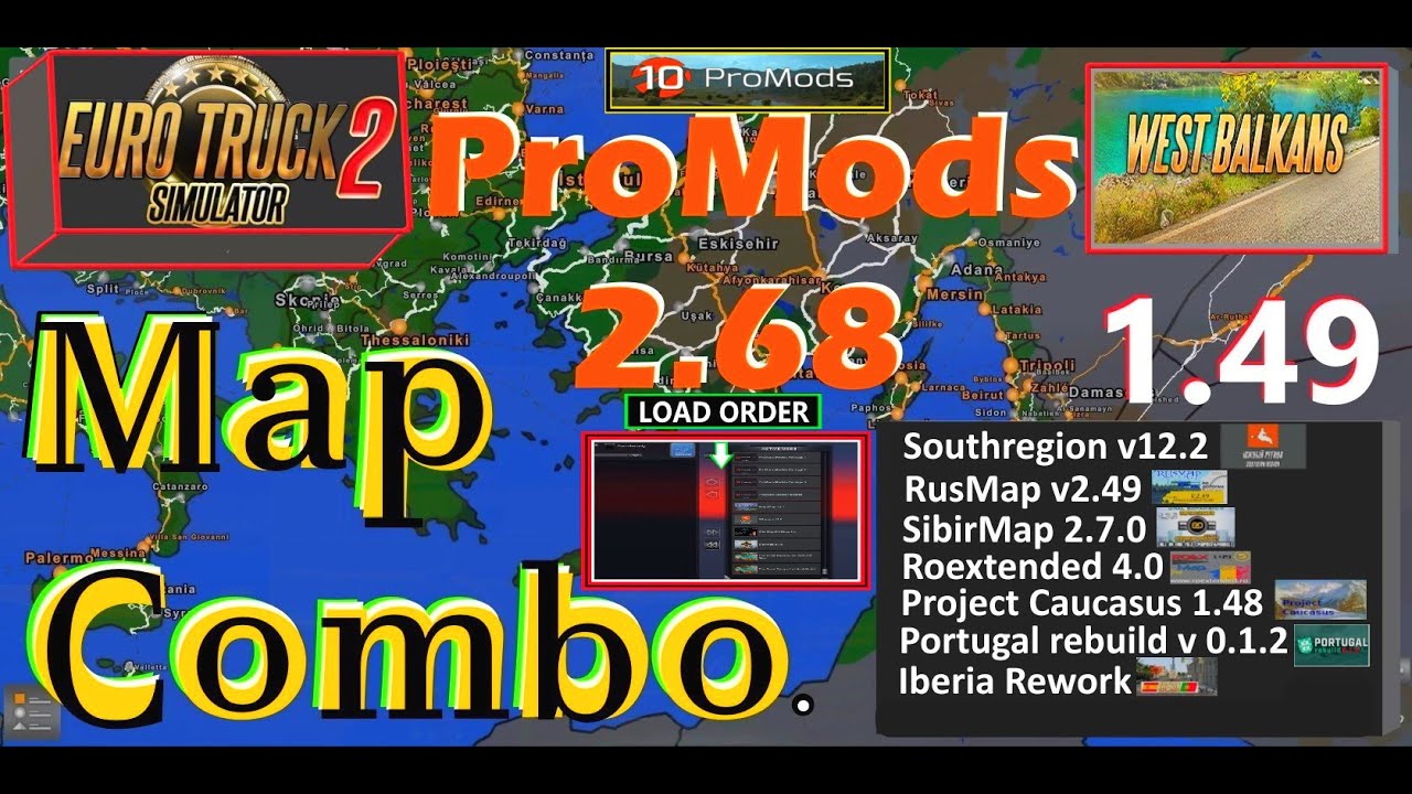 ETS 2 Map Combo 1.49 With Promods 2.68
