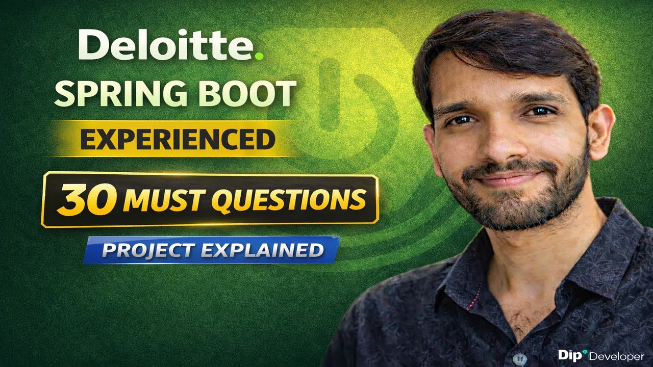 Deloitte Spring Boot Interview Questions for Experienced (30 MUST Questions + Project Explained)