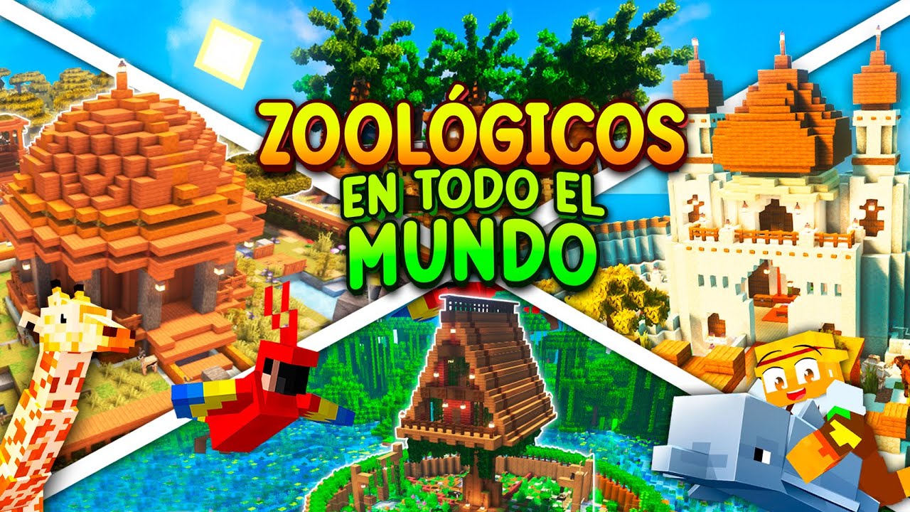 Construí MEGA ZOOLÓGICOS con ANIMALES de TODO el MUNDO en MINECRAFT 🌎 PELICULA COMPLETA