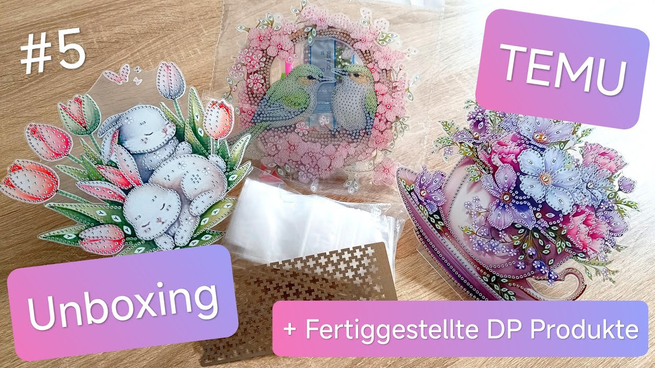💎 Diamond Painting Unboxing | Meine 5. Bestellung bei TEMU 🛍️