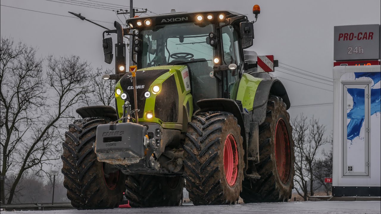 ✌️ Małopolska Wspiera ZMDK ✔🇵🇱 Orka W Śniegu w GR Ciesielski | Claas Axion 800 |