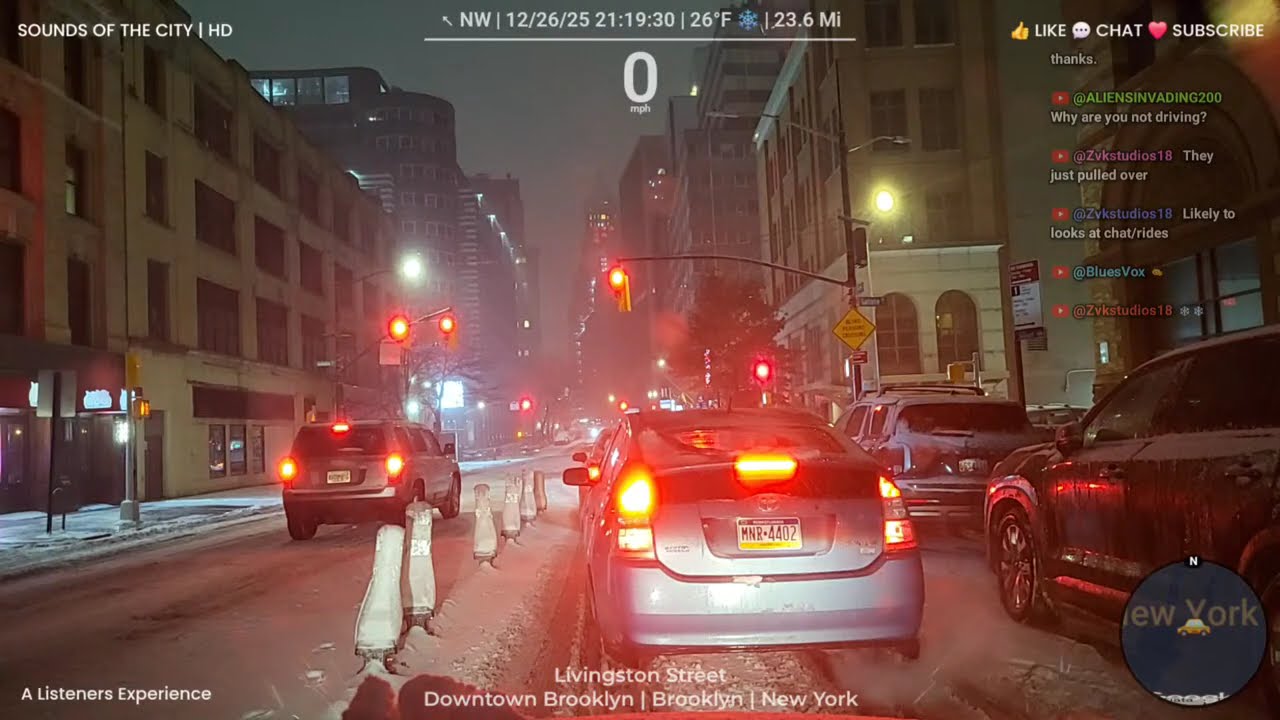 Snowstorm ❄️| Street Cam | TAXI UBER Driving the Streets of NYC 🚕