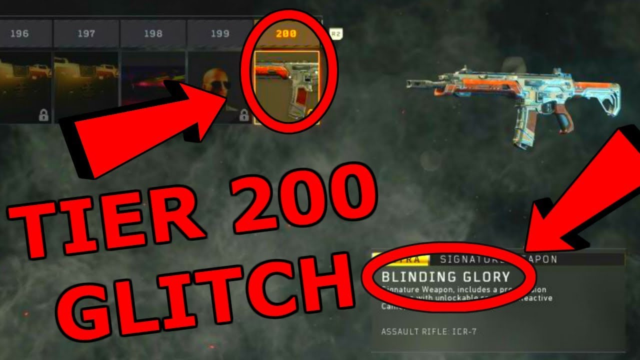 BO4 TIER 200 GLITCH! BO4 BLINDING GLORY GLITCH! BLACK OPS 4 TIER GLITCH! BO4 GLITCHES MULTIPLAYER!