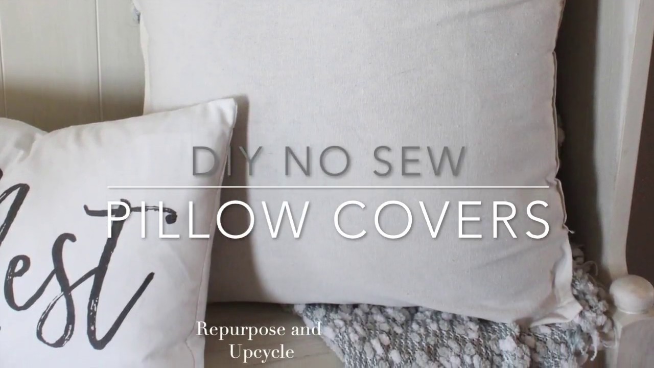 DIY NO SEW PILLOW COVERS without sewing and with using fabric tape