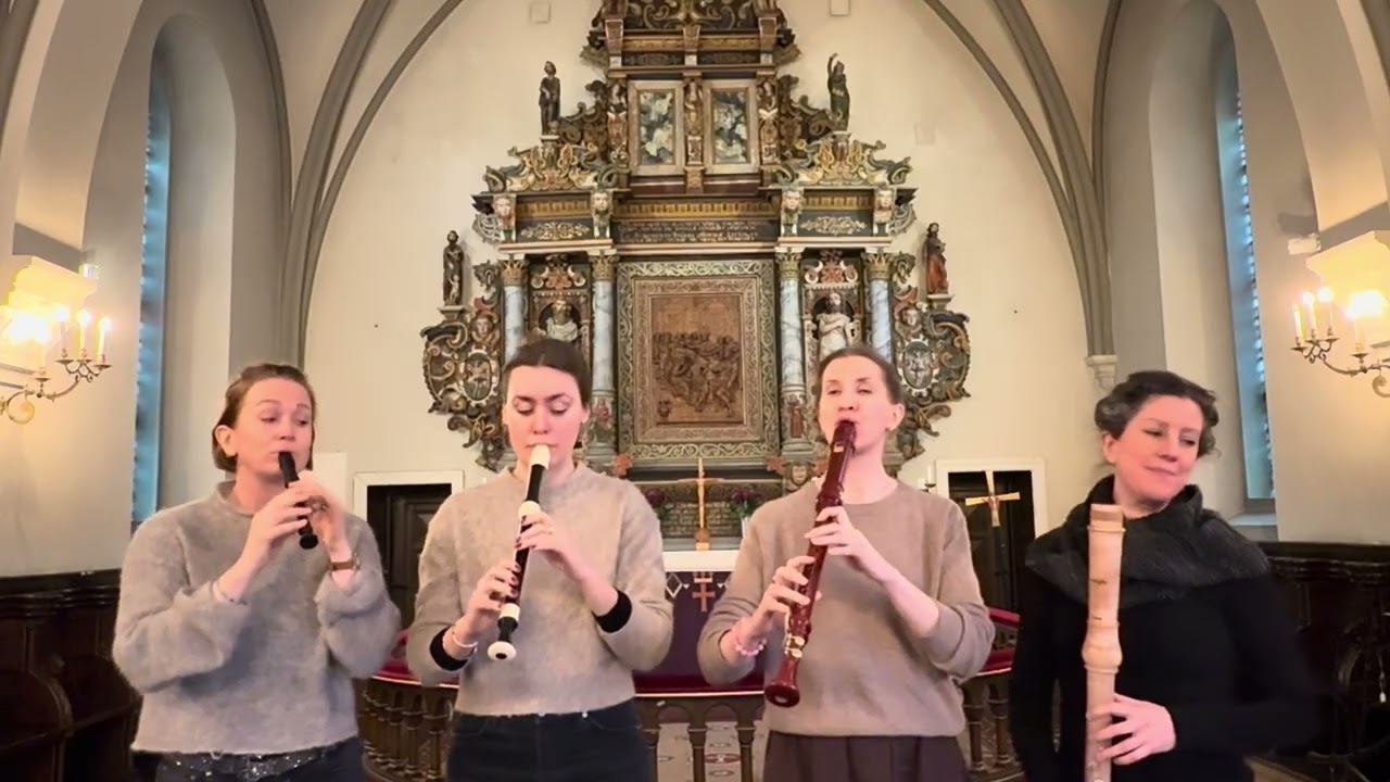 @WoodpeckersQuartet play J. S. Bach on his birthday from Die Kunst der Fuge: Contrapunctus IX 