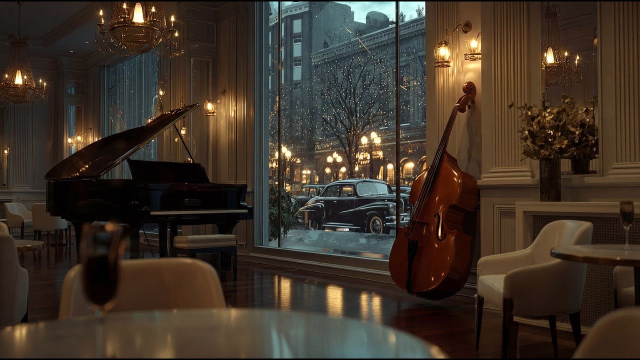 4K Vintage Jazz Night 🌙 1940s–1950s America | Relaxing Vinyl Jazz for Sleep, Study & Work (3 Hours)