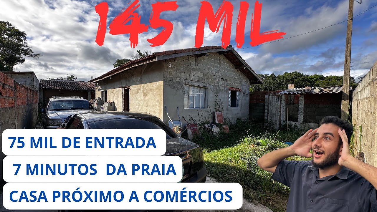 CASA POR 145 MIL ACEITANDO ENTRADA E PARCELAS NA PRAIA DE ITANHAEM 
