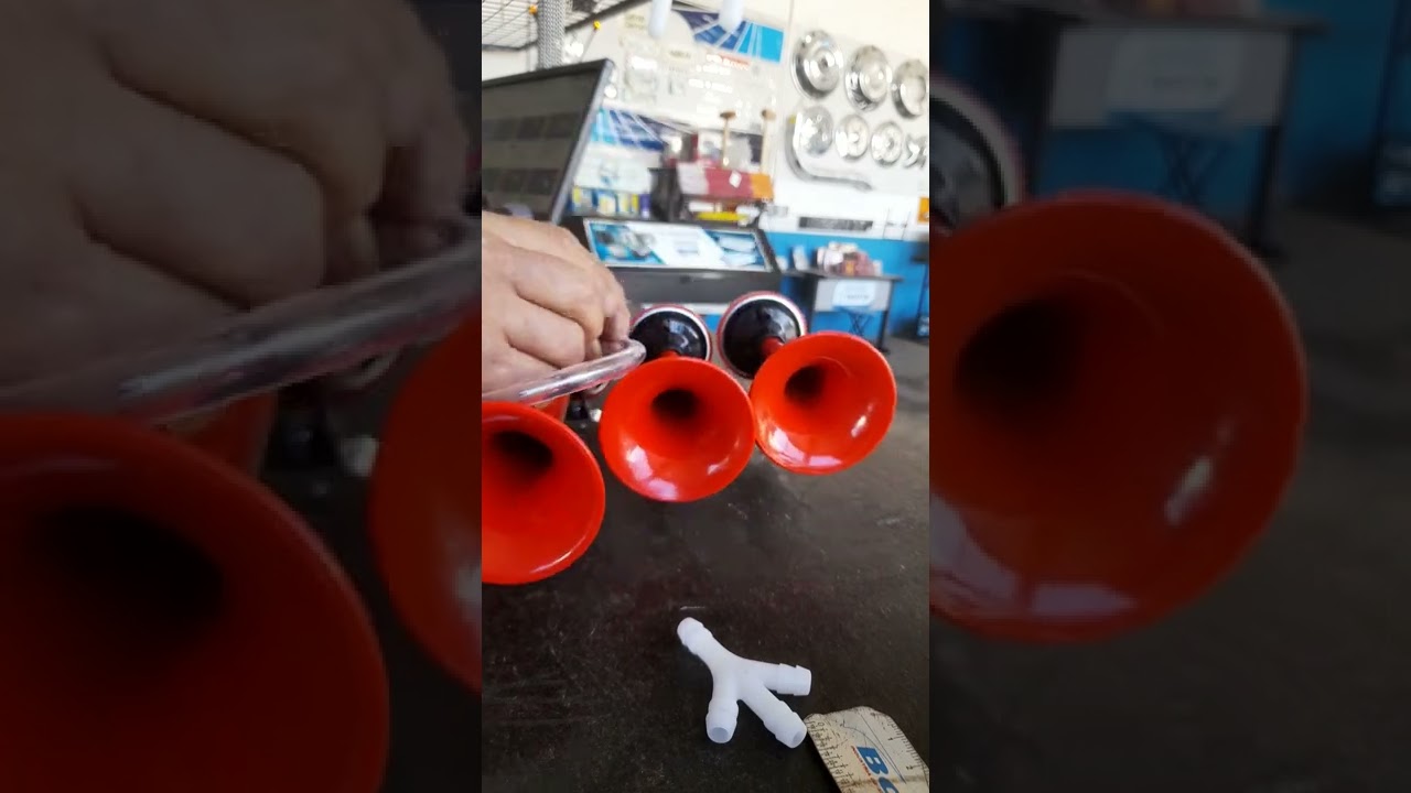 Como montar as 3 cornetas buzina a ar verdureiro Kauai muito fácil e custa pouco.