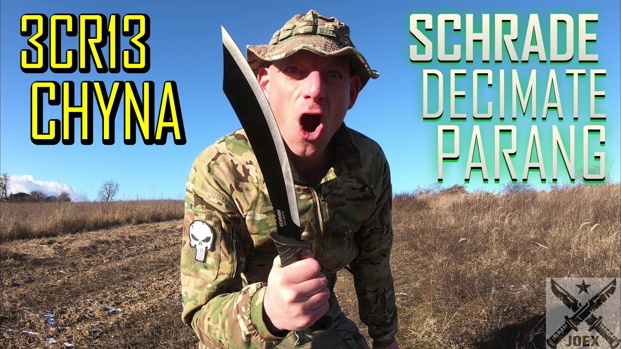 SCHRADE DECIMATE PARANG MACHETE - 3CR13 STEEL - CHINA MADE - DESTRUCTION TEST - UNTIL IT BREAKS