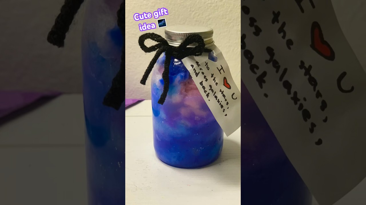 Cute gift idea diy galaxy jar #shorts #diy #giftidea #galaxy