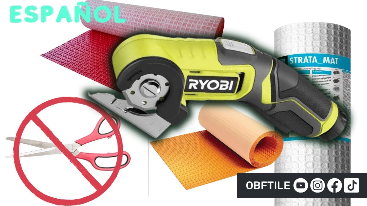 Compre esta ryobi power cutter en black friday y corta las membranas para tile facilmente