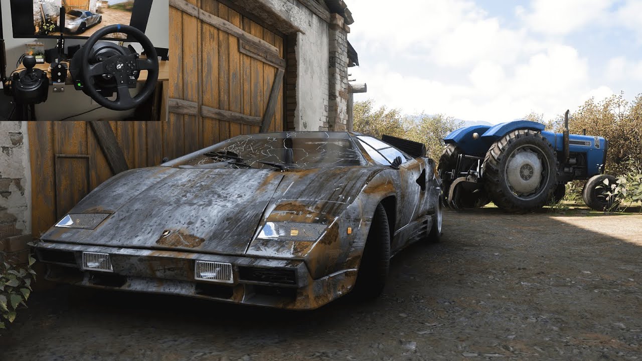 Rebuilding Abandoned LAMBORGHINI COUNTACH LP5000 QV - Forza Horizon 5 | Thrustmaster T300RS Gameplay