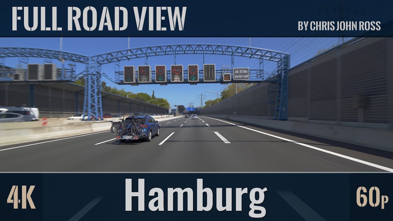 Hamburg, Germany: Eidelstedt, Schnelsen - Reemstückenkamp, Holsteiner Chaussee, A7 - 4K (2160p/60p)