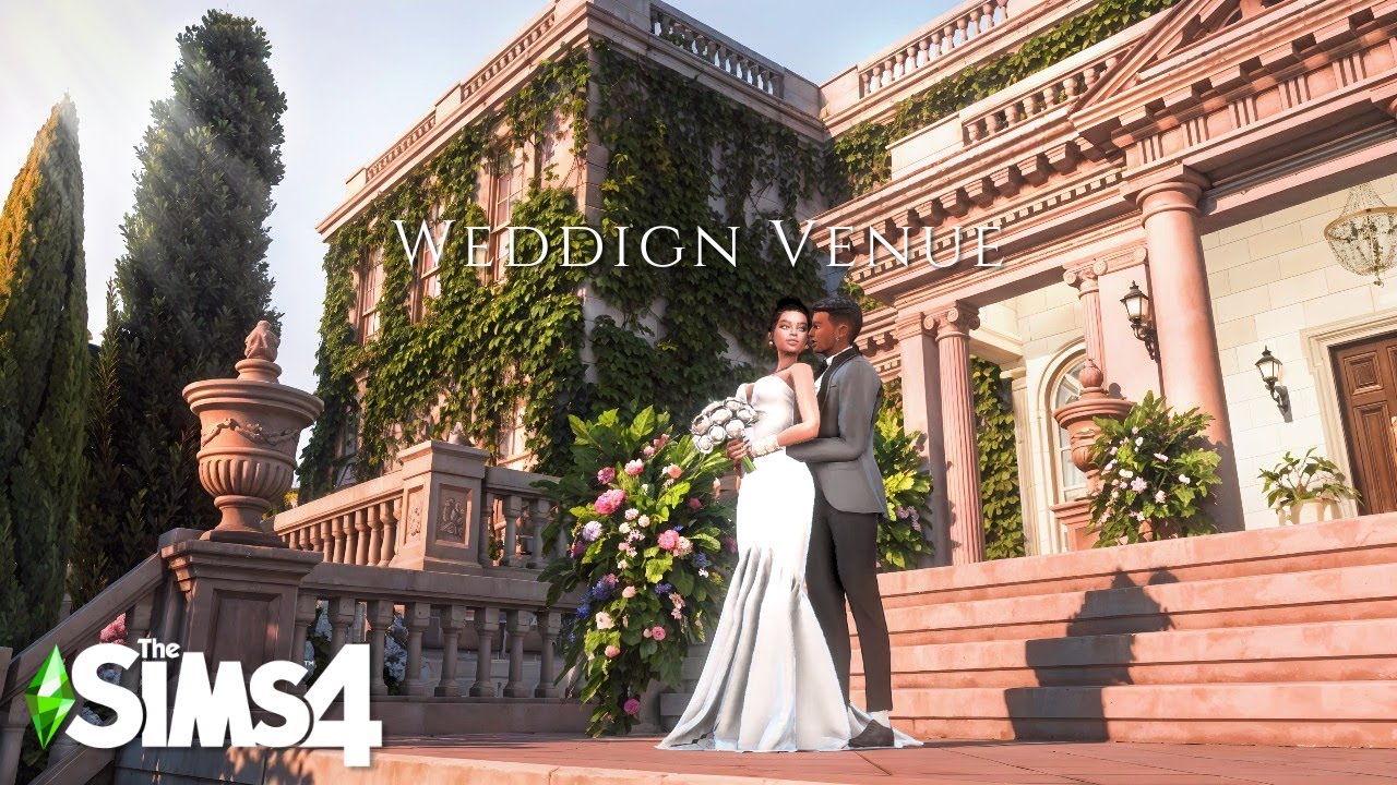 The Sims 4 - 💍Dream Wedding Venue Estate - Relaxing Speed Build ASMR (CC Links)