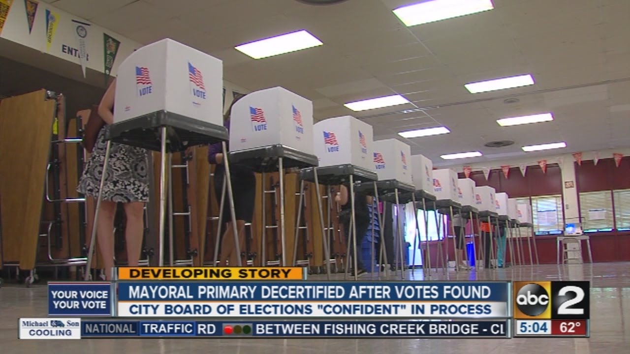 Baltimore primary election results decertified