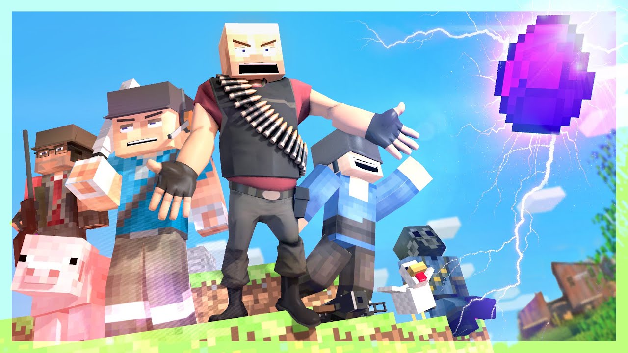 Team Fortress 2 X Minecraft 2 (SFM-анимация)