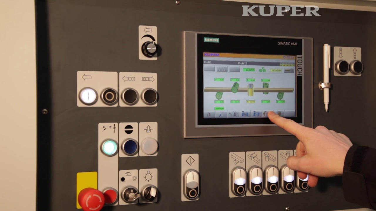 Kuper SWT XL-5 5 head planer moulder with automatic width detection and head setting