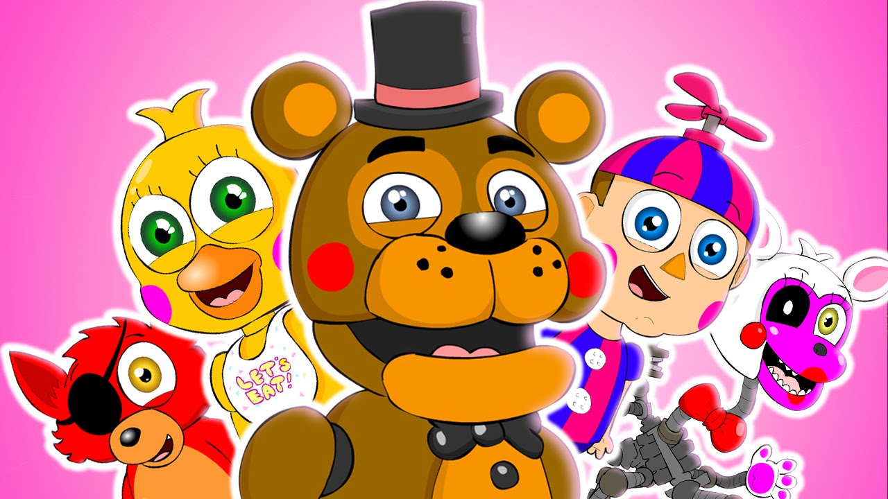 ♪ ПЯТЬ НОЧЕЙ В МИРЕ ФРЕДДИ МЮЗИКЛ - FNAF Анимация Пародийная  песня
