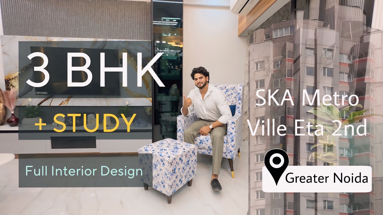 Simple & Elegant 3bhk Home Tour best interior designer in Greater Noida | ska metro ville #skadivya