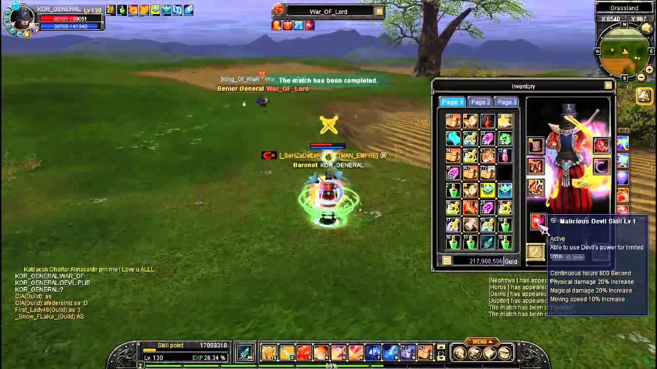 Silkroad Pvp Warrior Çhar 130 Cap ProSro