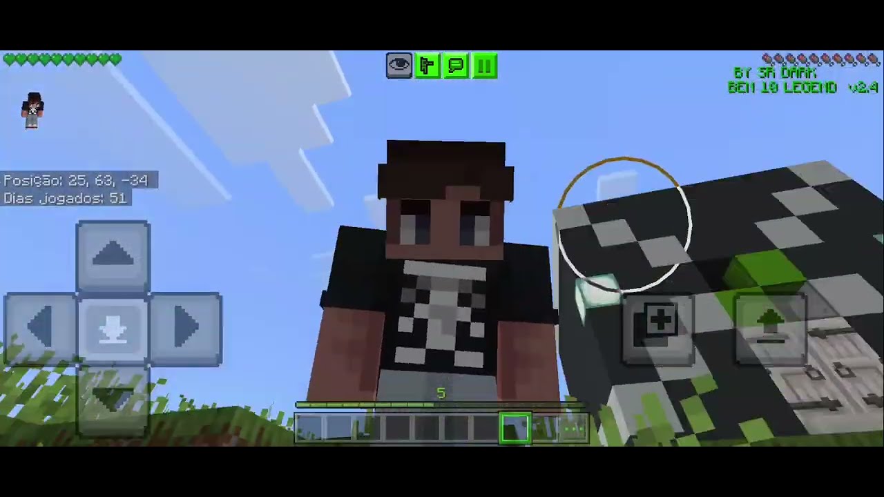 Veja meu novo mundo de ben 10 no mine