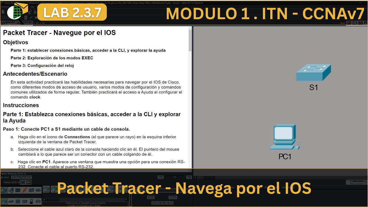 2.3.7 - Packet Tracer - Navega por el IOS