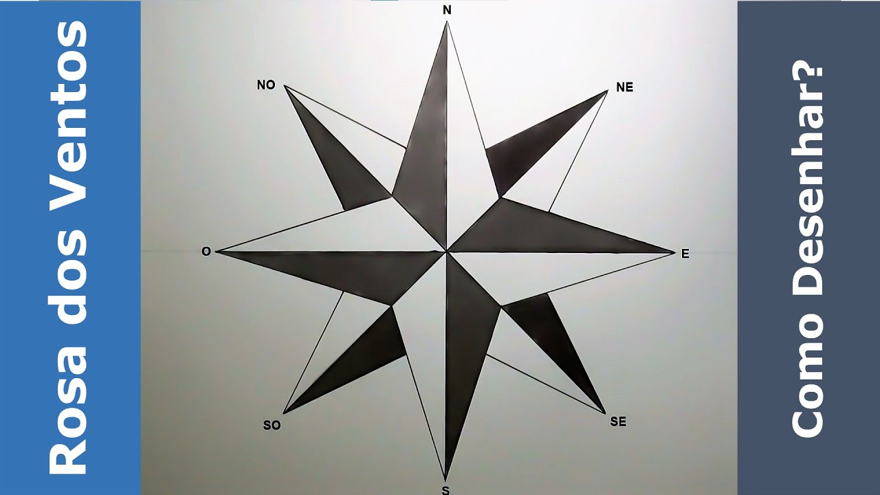 Como Desenhar a Rosa dos Ventos