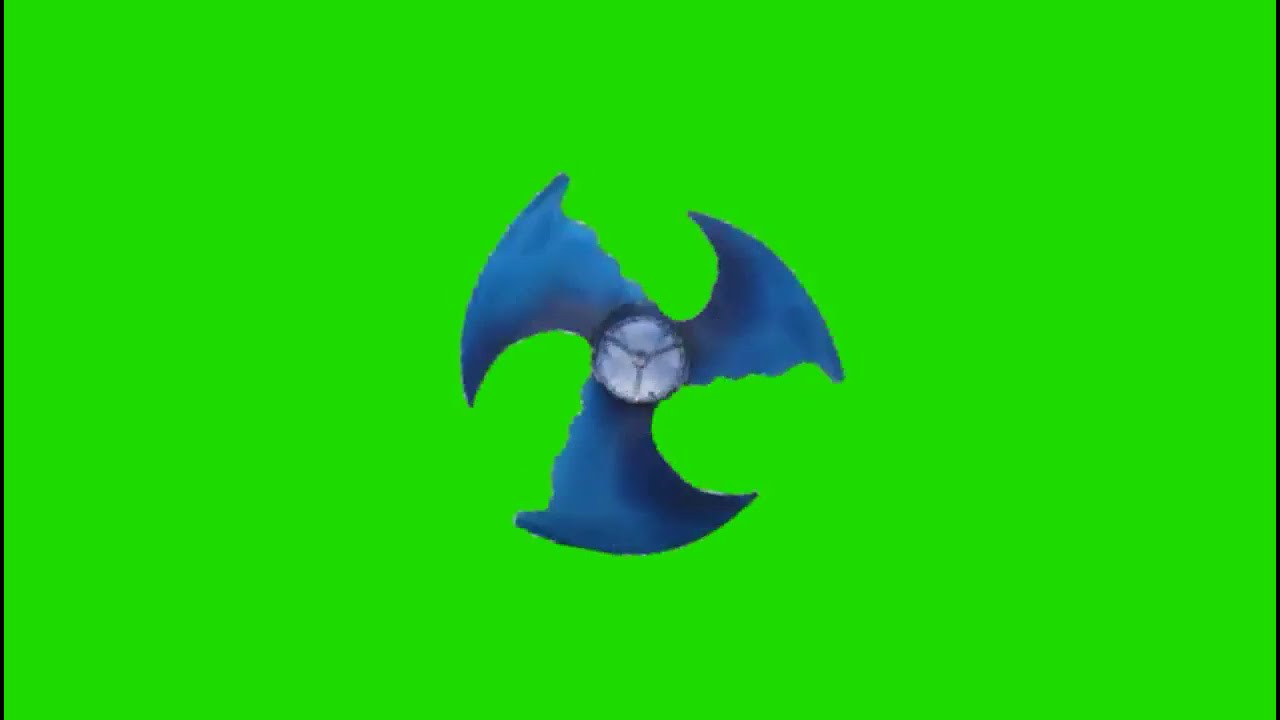 fan moving green screen