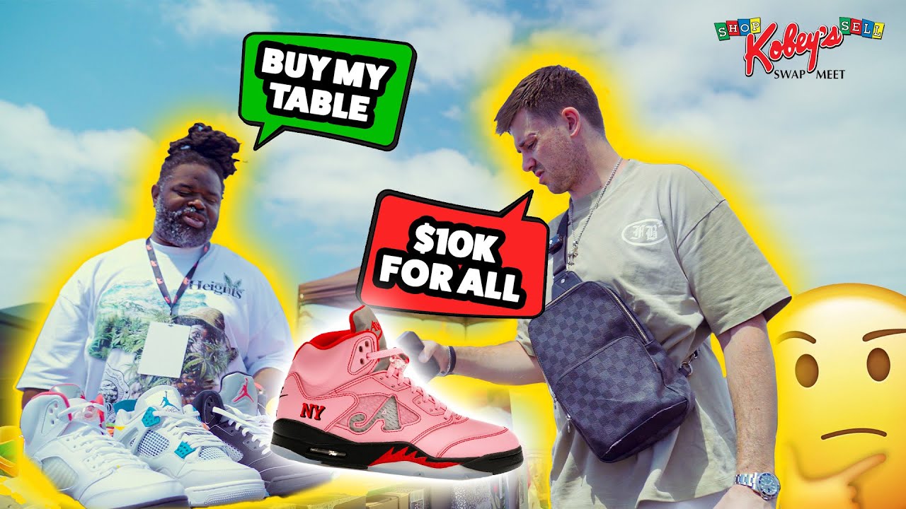 INSANE DEALS AT KOBEY'S SWAP MEET FOR OVER 100 PAIRS OF SHOES!!!!